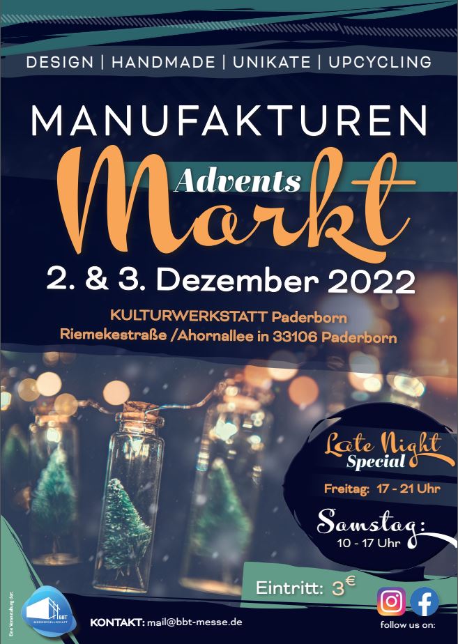 Plakat Advents-Manufakturen-Markt 2022